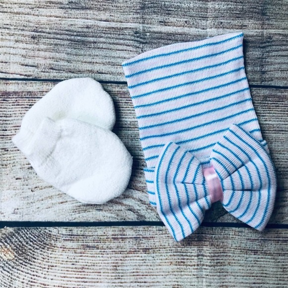 Vintage Little Me 3m Romper+Hat+Mittens - Picture 5 of 5